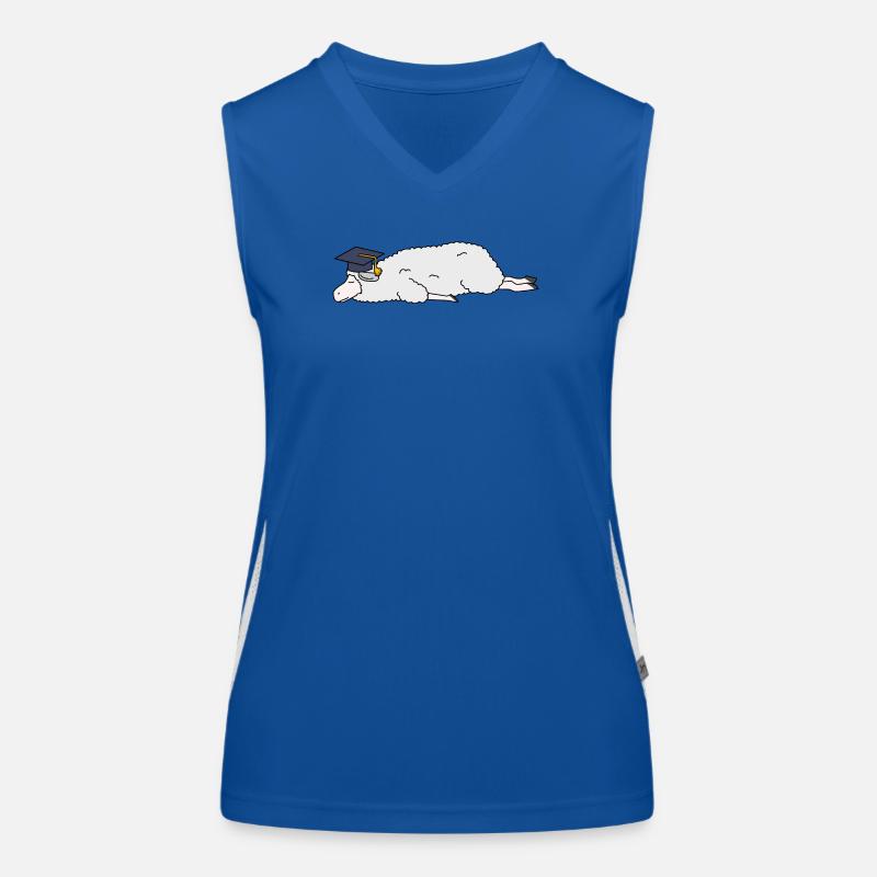 Cute Sleeping Sheep Abschluss Cap Lazy College Gr Funktionelles Kontrast-Tank Top für Frauen