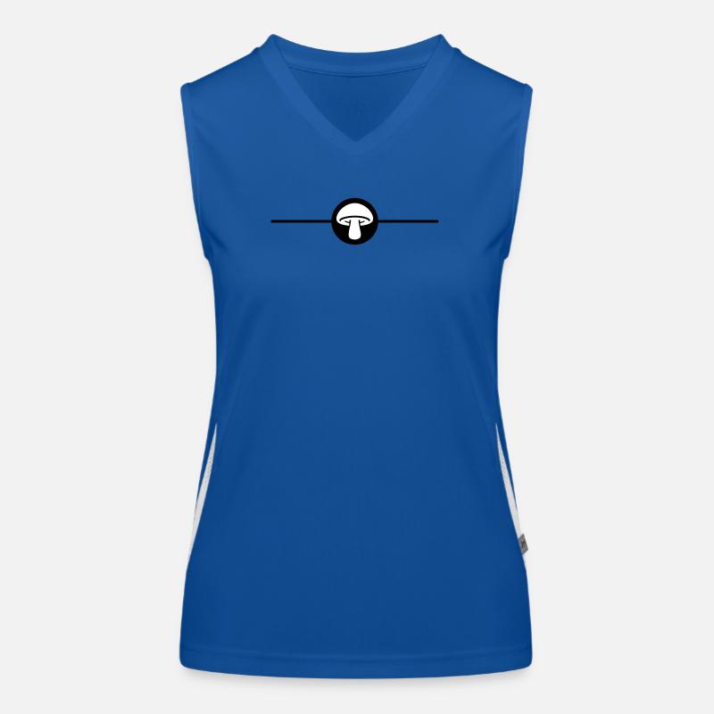 Mushroom Toadstool Icon Women's Functional Contrast Tank Top