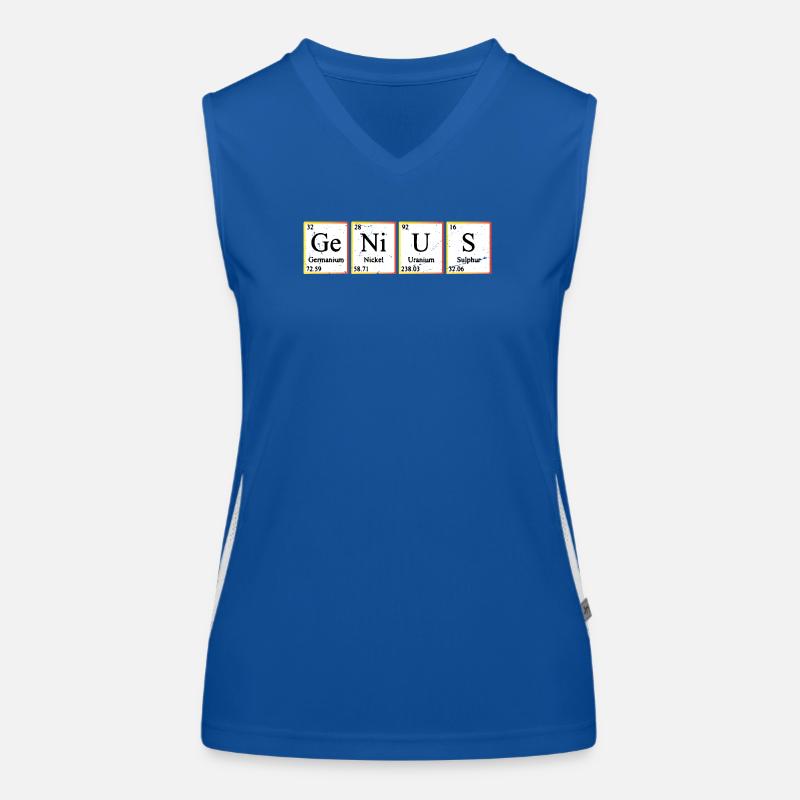 Genius Periodic Table Elements Chemistry Women's Functional Contrast Tank Top