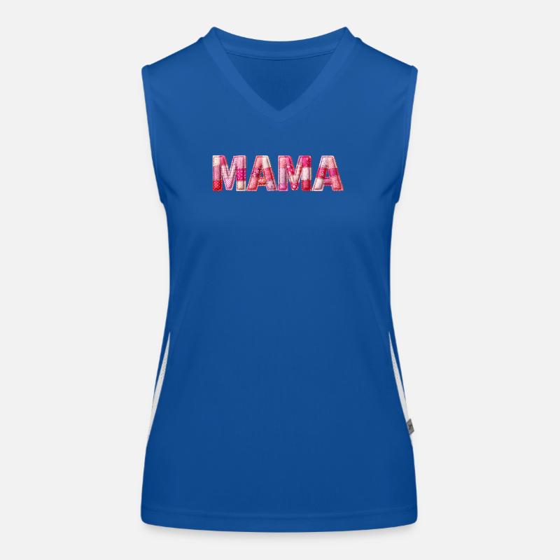 Mama Handmade Patchwork Schrift Funktionelles Kontrast-Tank Top für Frauen