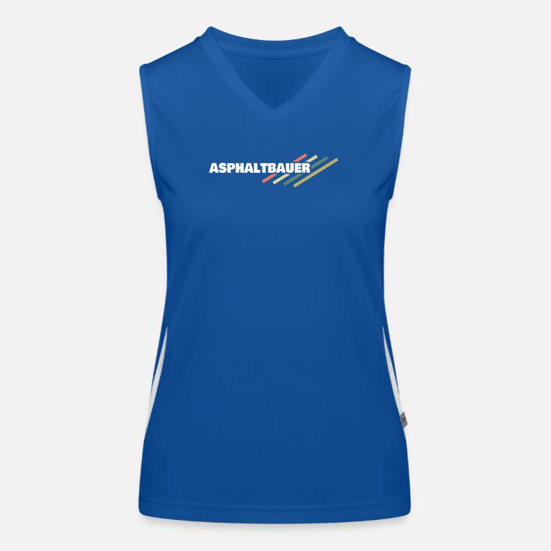 Beruf Asphaltbauer Funktionelles Kontrast-Tank Top für Frauen