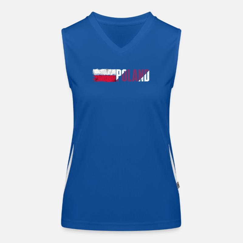 Drapeau de la Pologne Typographie audacieuse Débardeur respirant contrasté Femme