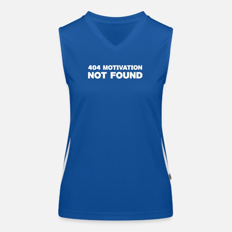 404 Motivation Not Found Funny Tee Women's Functional Contrast Tank Top