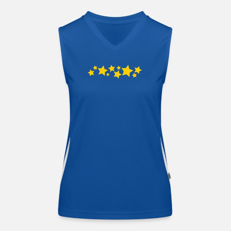 Gerade niedliche Sternengrenze Funktionelles Kontrast-Tank Top für Frauen