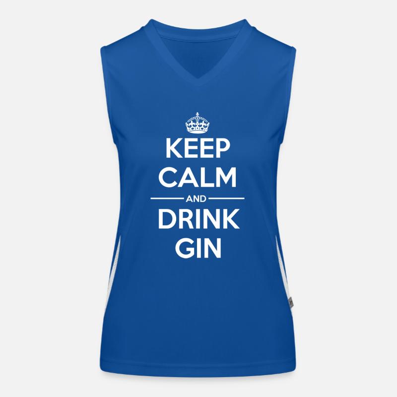 Drinks Keep calm Gin Funktionelles Kontrast-Tank Top für Frauen