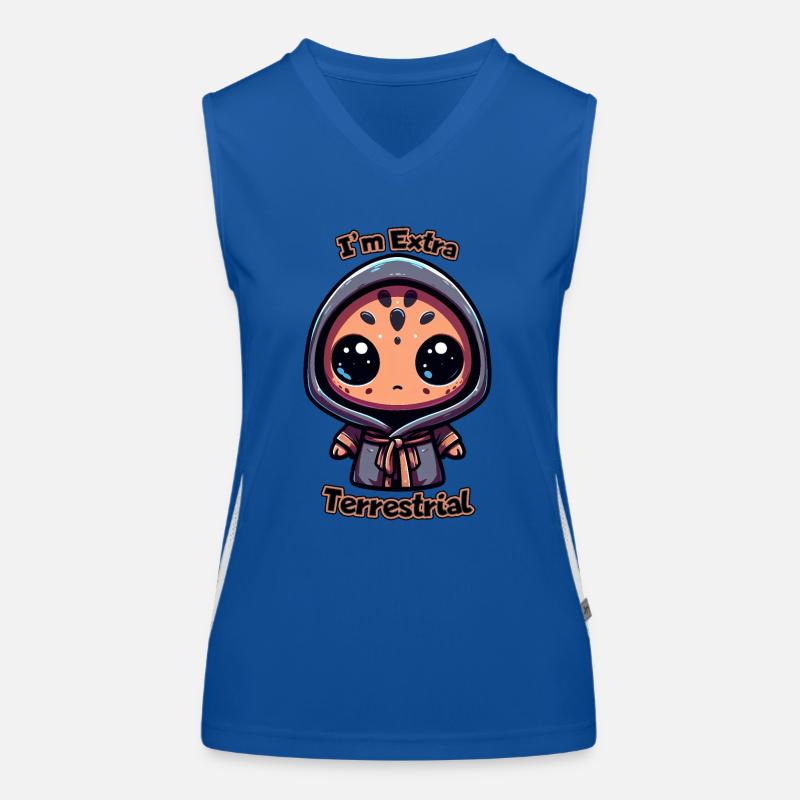 Extra Terrestrial Design - Unique Alien Artwork Women's Functional Contrast Tank Top