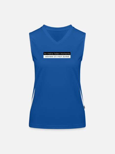 Helle Momente - Funktionelles Kontrast-Tank Top für Frauen - Royal/Weiß - Vorne
