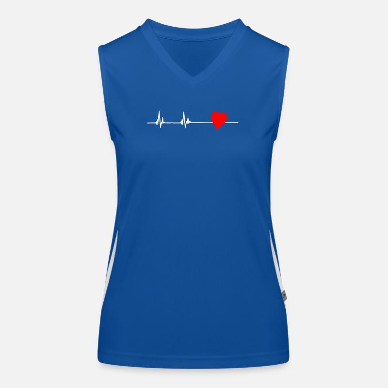 Heartbeat Love Design Women's Functional Contrast Tank Top