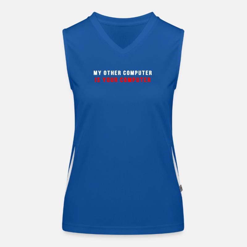 Mein anderer Computer ist dein Computer Funktionelles Kontrast-Tank Top für Frauen