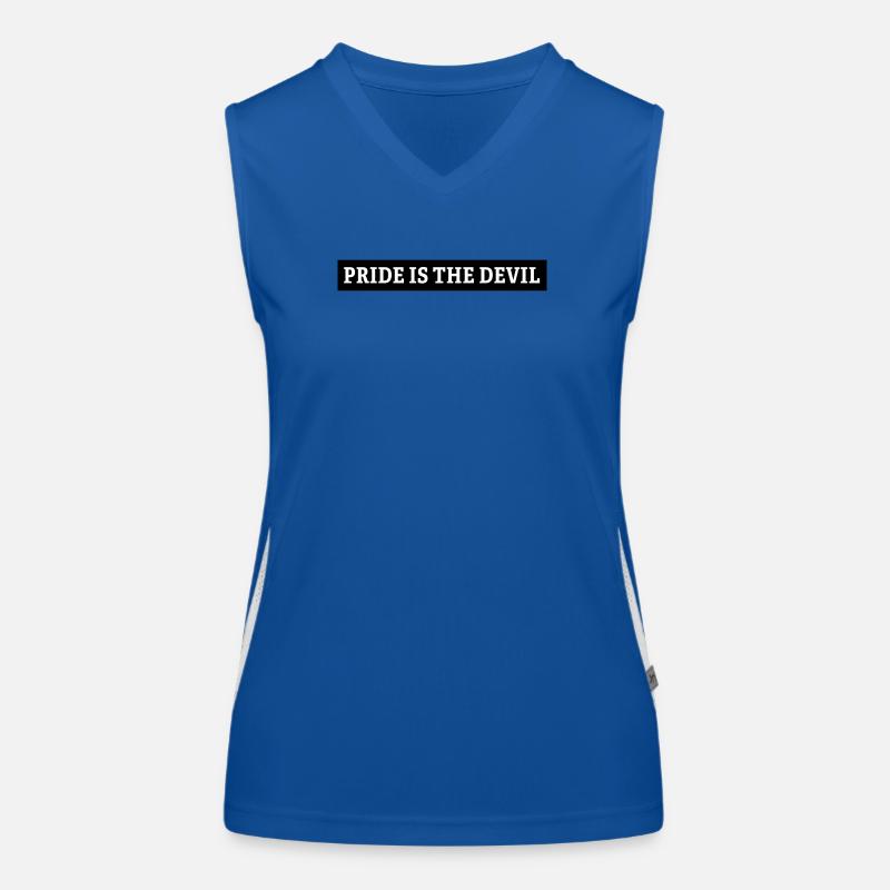 pride is the devil Women's Functional Contrast Tank Top