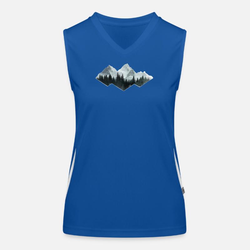 Wald Berge Funktionelles Kontrast-Tank Top für Frauen