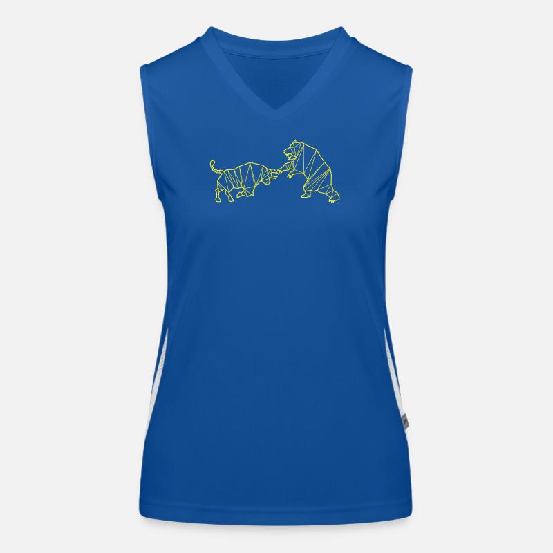 Bull vs Bear Stripe Women's Functional Contrast Tank Top