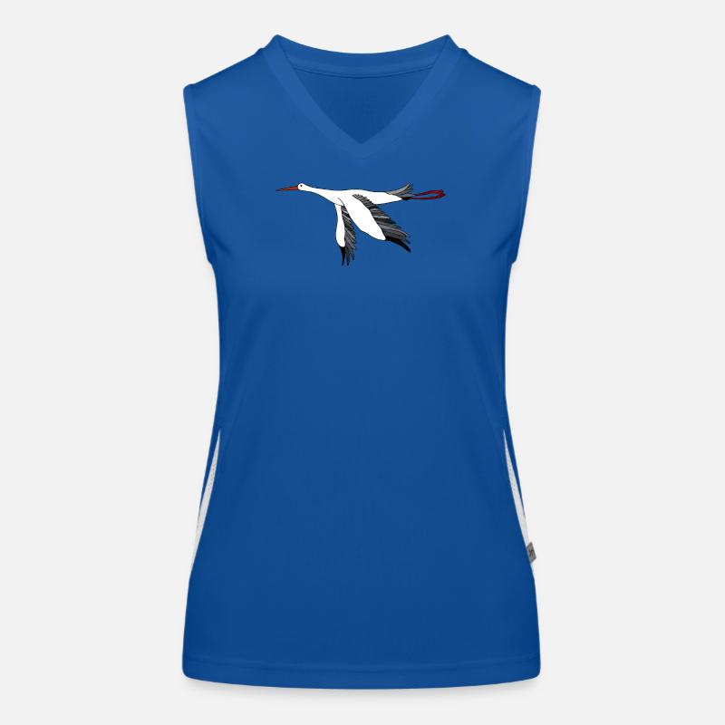 Stork bird Women's Functional Contrast Tank Top