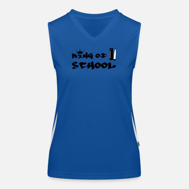 König der Freizeit: Stadtkönig der Schule Funktionelles Kontrast-Tank Top für Frauen