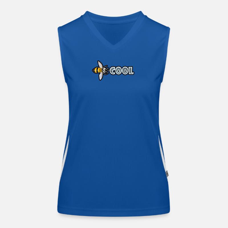 BEE COOL (horizontal) Women's Functional Contrast Tank Top