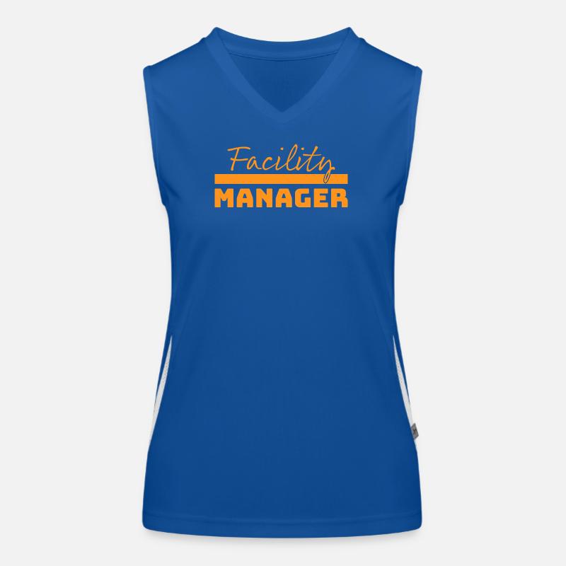 Tshirt Facility Manager orange Débardeur respirant contrasté Femme