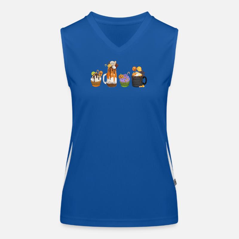 🎃 Süße Halloween Versuchung – Cupcakes & Drinks  Funktionelles Kontrast-Tank Top für Frauen