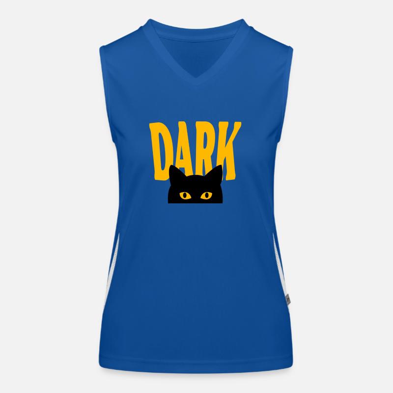 Dunkle Katze Funktionelles Kontrast-Tank Top für Frauen