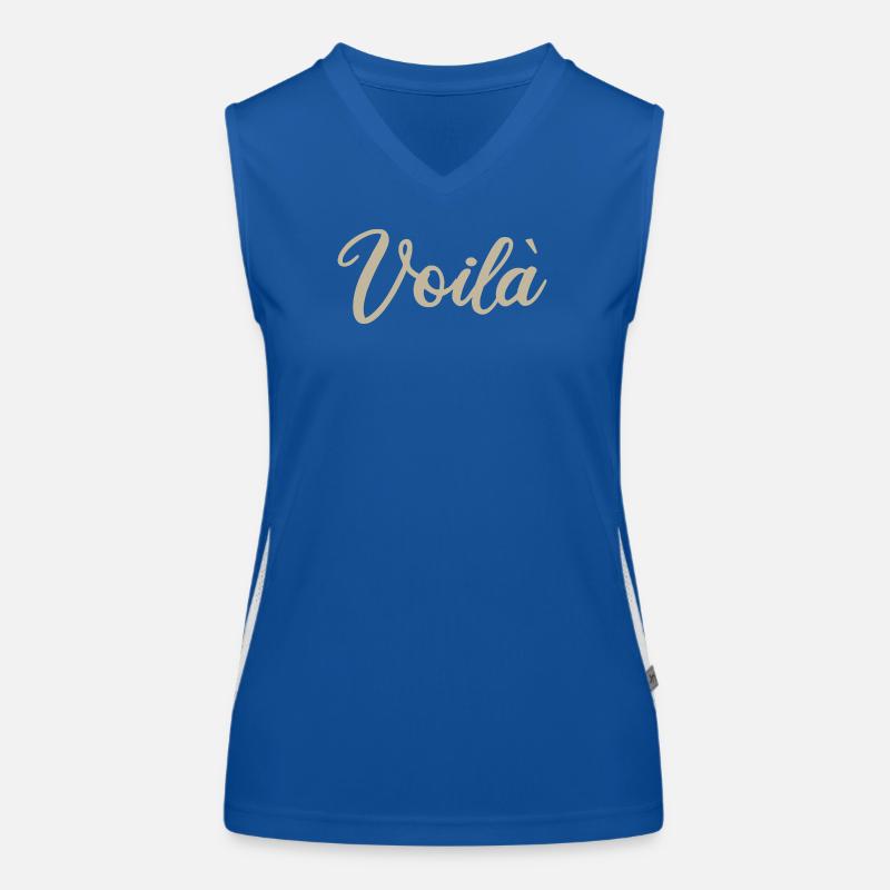Voila Handlettered Script Design Funktionelles Kontrast-Tank Top für Frauen