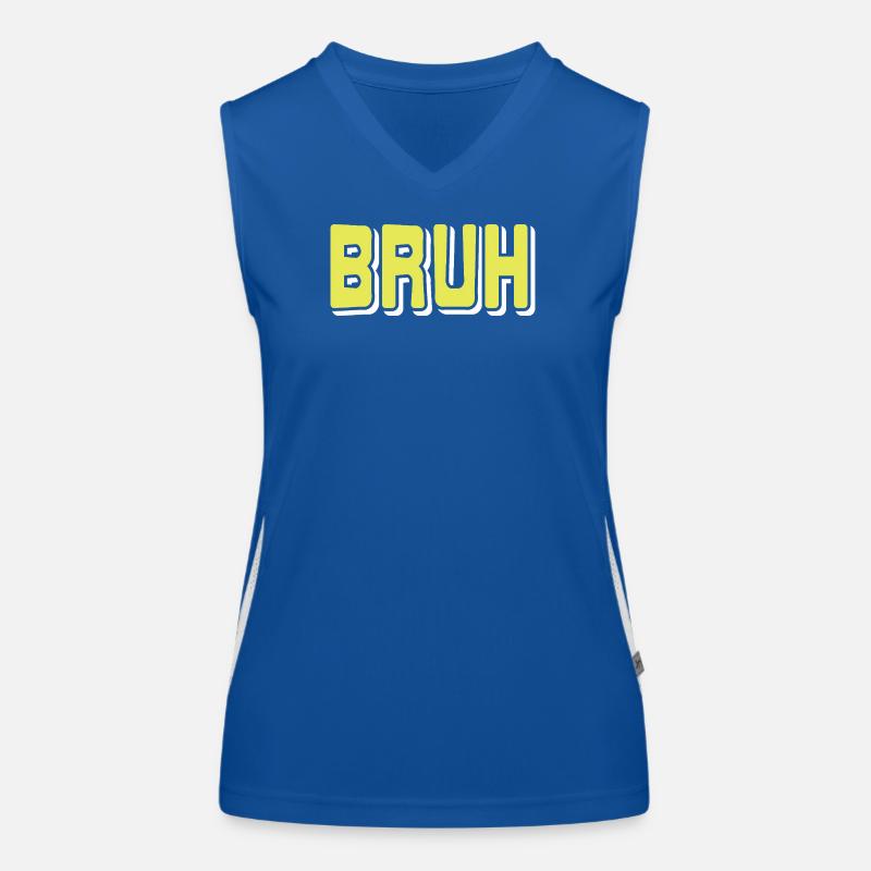 BRUH Meme Reaction Internet Slang Sarcasm Mood Funktionelles Kontrast-Tank Top für Frauen