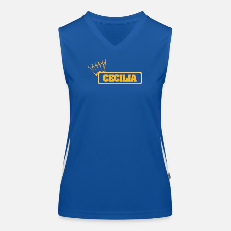 Cecilia als Name Funktionelles Kontrast-Tank Top für Frauen