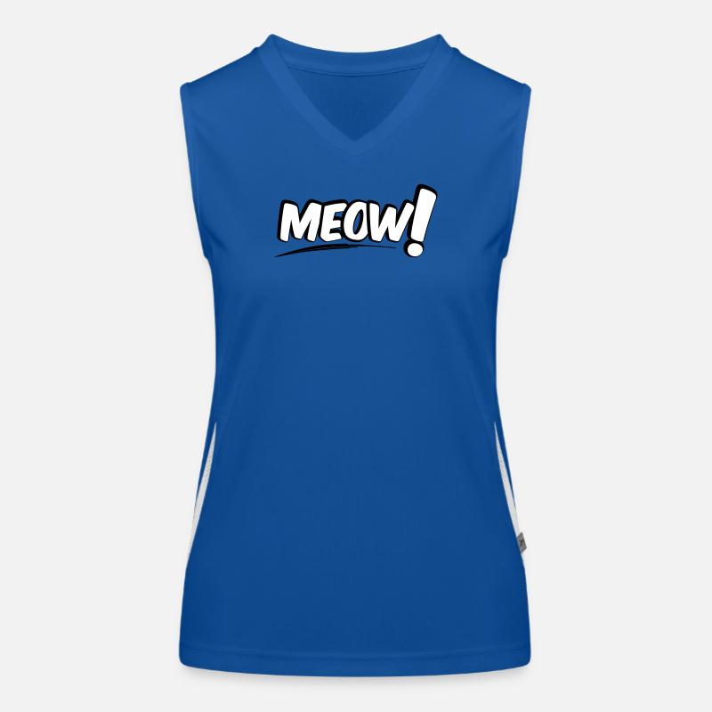 MEOW Miau Cat Women's Functional Contrast Tank Top