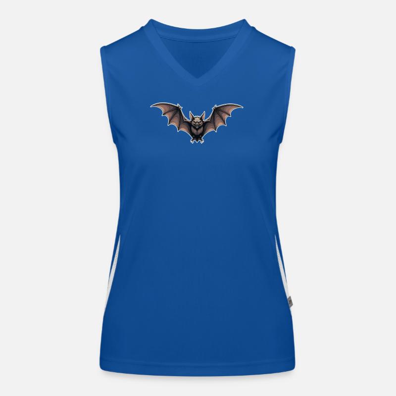 Bat Night Flight Emblem Women's Functional Contrast Tank Top