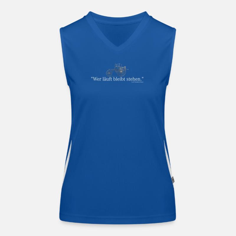 Wer läuft bleibt stehen Funktionelles Kontrast-Tank Top für Frauen
