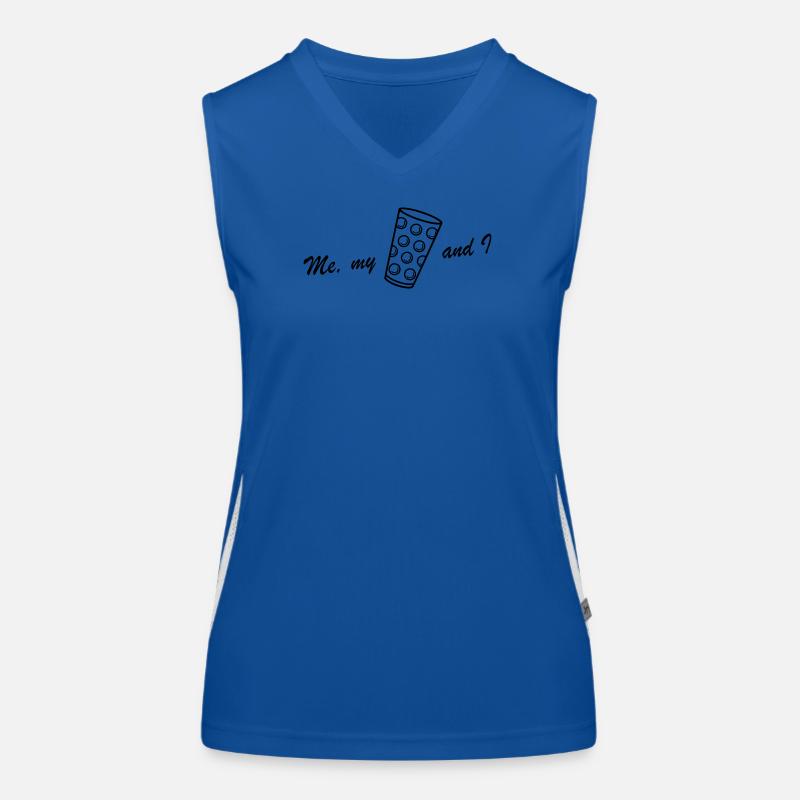 Me my Dubbeglas and I Funktionelles Kontrast-Tank Top für Frauen