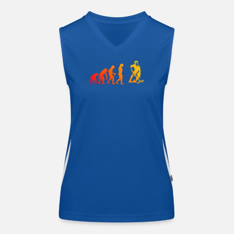Modernes Floorball Artwork Funktionelles Kontrast-Tank Top für Frauen