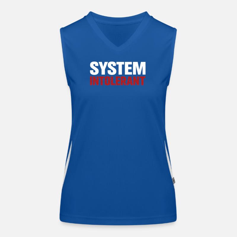 Intolérant au système – Conception d’énoncés forts Débardeur respirant contrasté Femme