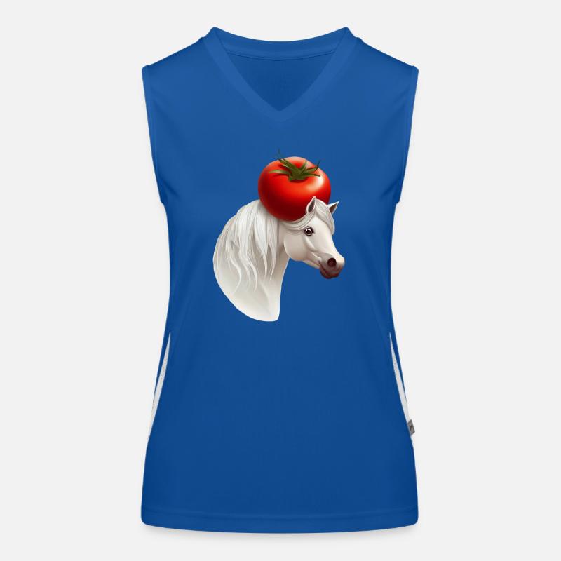 Tomatenkopf-Pferd Funktionelles Kontrast-Tank Top für Frauen