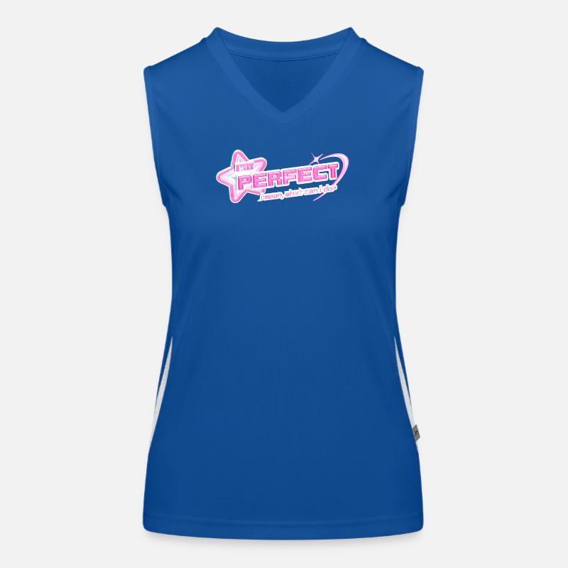 I'm Perfect – Y2K Pinkcore Diva Design Funktionelles Kontrast-Tank Top für Frauen