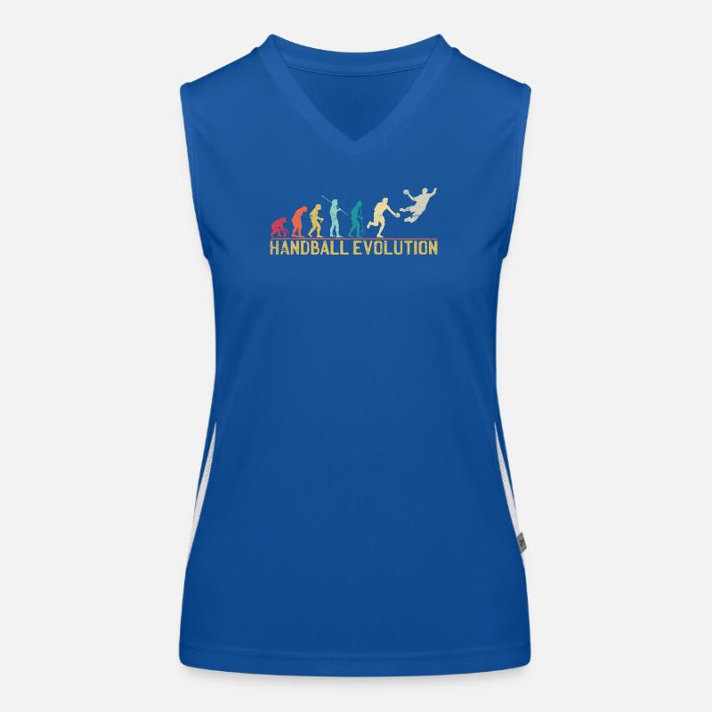 Handball Evolution Progression Design Women's Functional Contrast Tank Top