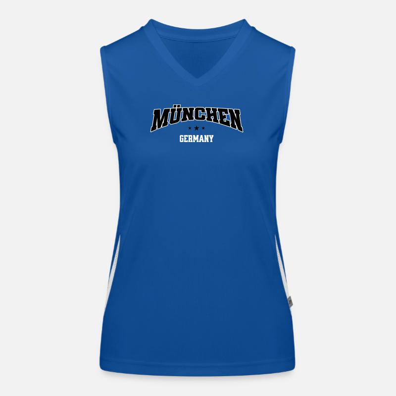 Munich Germany Vintage College Design Women's Functional Contrast Tank Top
