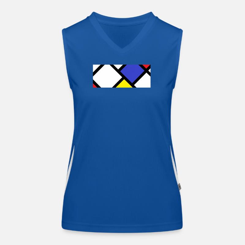 Contre-composition selon « De Stijl » Débardeur respirant contrasté Femme