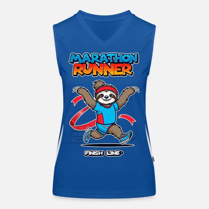 Sloth Marathon Runner Women's Functional Contrast Tank Top