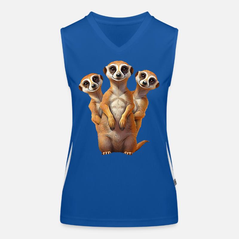 Erdmaennchen Funktionelles Kontrast-Tank Top für Frauen