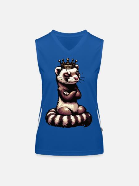 ferret ferret holder ferret owner - Women's Functional Contrast Tank Top - royal/white - Front