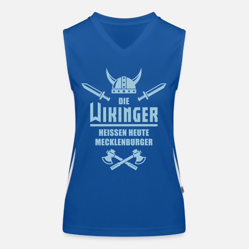 Die Wikinger heißen heute Mecklenburger Funktionelles Kontrast-Tank Top für Frauen