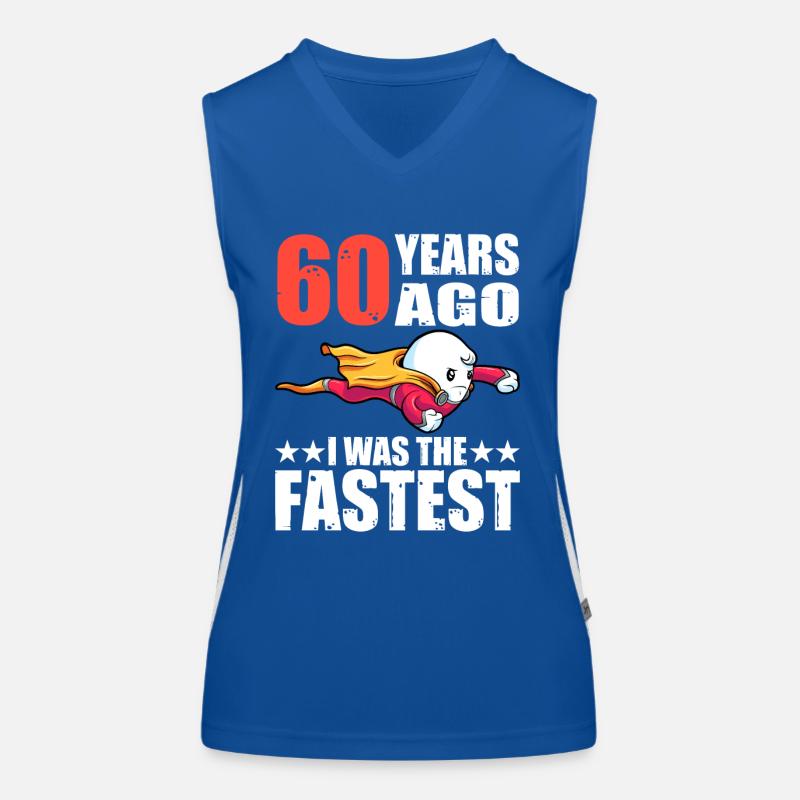 60 ans que j’étais le plus rapide 60e anniversaire Débardeur respirant contrasté Femme
