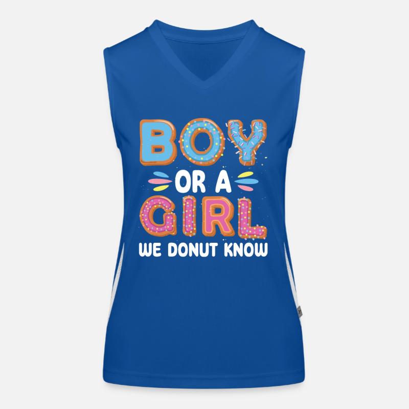 Junge Oder Mädchen Wir Donut Wissen Funktionelles Kontrast-Tank Top für Frauen