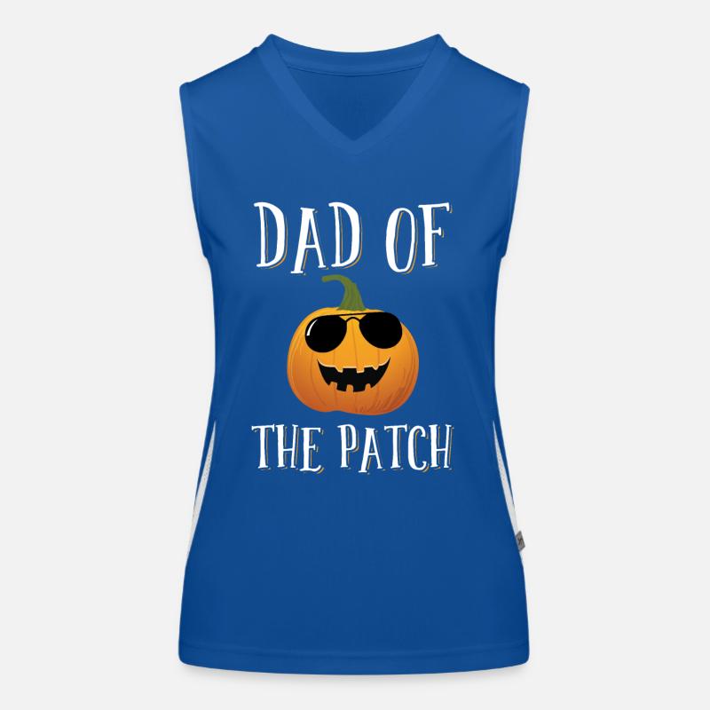 Papa Le Patch Drôle Halloween Papa Citrouille Débardeur respirant contrasté Femme