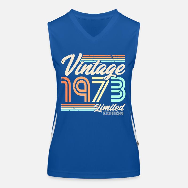 1973 Vintage Anniversaire Rétro Cadeau Débardeur respirant contrasté Femme