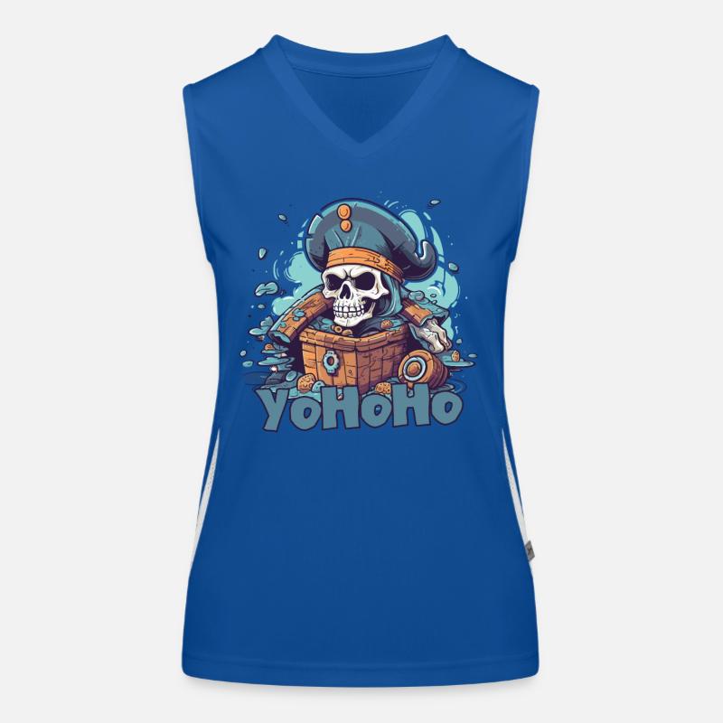 Yo Ho Ho Pirat und ein Schatz Funktionelles Kontrast-Tank Top für Frauen