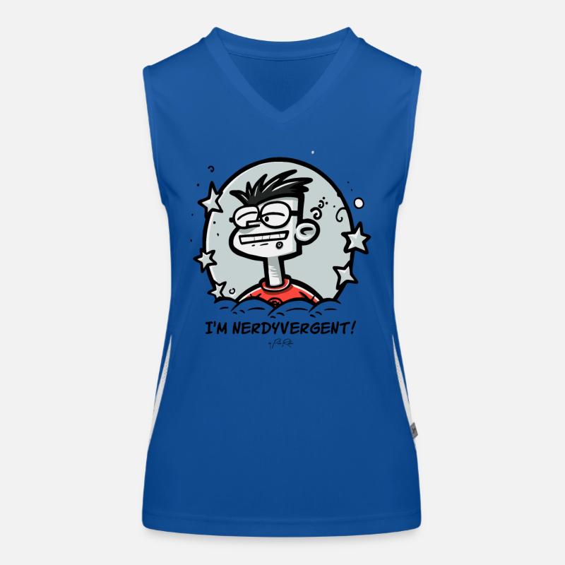 Ich bin nerdig, nerdigvergent und so ein Nerd Funktionelles Kontrast-Tank Top für Frauen