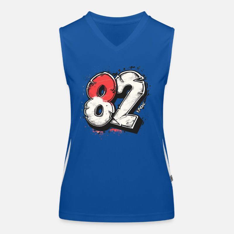 Number 82 or 1982 Women's Functional Contrast Tank Top