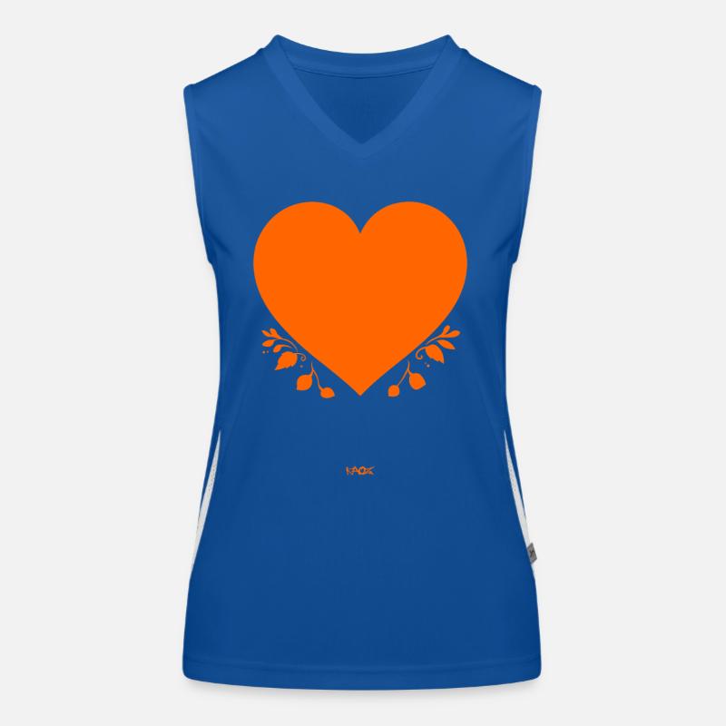Le cœur orange Débardeur respirant contrasté Femme