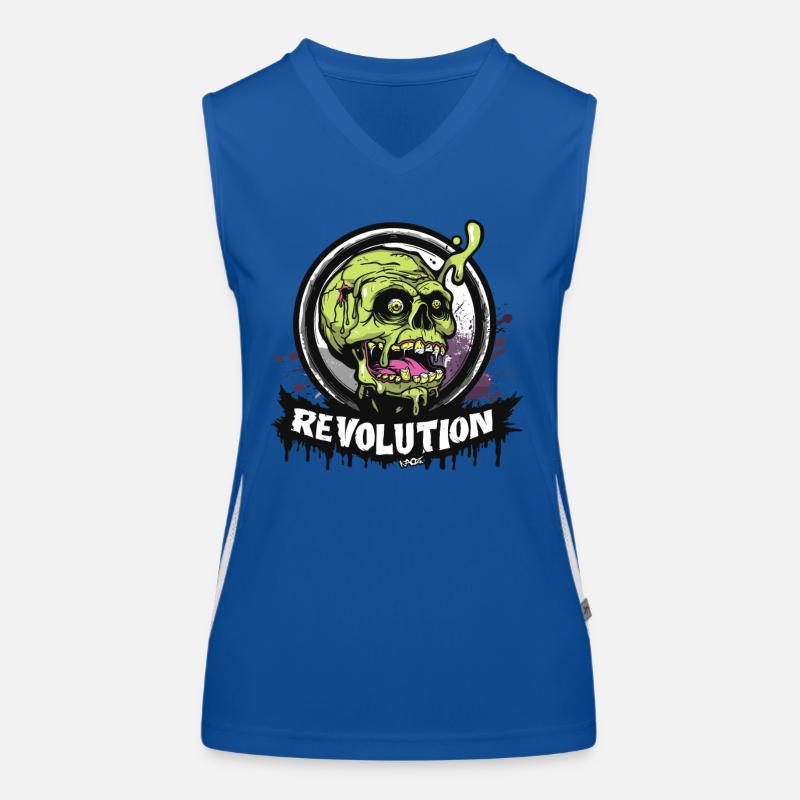 Crâne de zombie Crâne : Révolution Débardeur respirant contrasté Femme