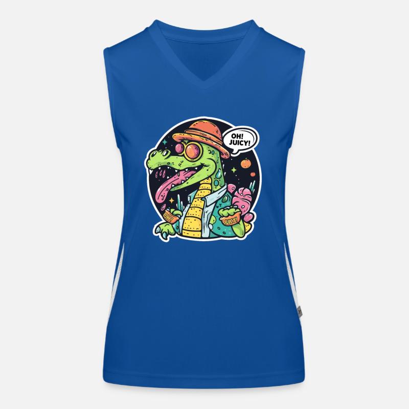Saft-liebender lustiger Alligator Funktionelles Kontrast-Tank Top für Frauen